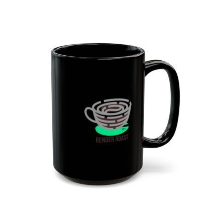 Black Coffee Mug - Stylish Render Roast Design, Gift for Coffee Lovers, Unique Kitchen Decor, Perfect for Holidays, Cozy Mornings, [...] - Image 9